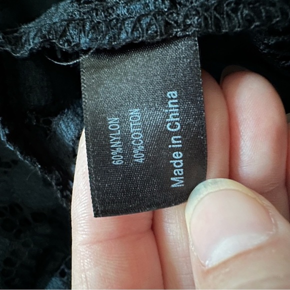 Lane Bryant Babydoll Tunic Top Women 16 Blue Lace Bell Sleeve Cottagecore Fairy - Picture 11 of 13